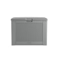 thumbnail image 3 of Rubbermaid Outdoor Easy Install Deck Box, Medium, Weather Resistant, Gray for Lawn, Garden, Pool, Tool Storage, Home Organization, 3 of 5