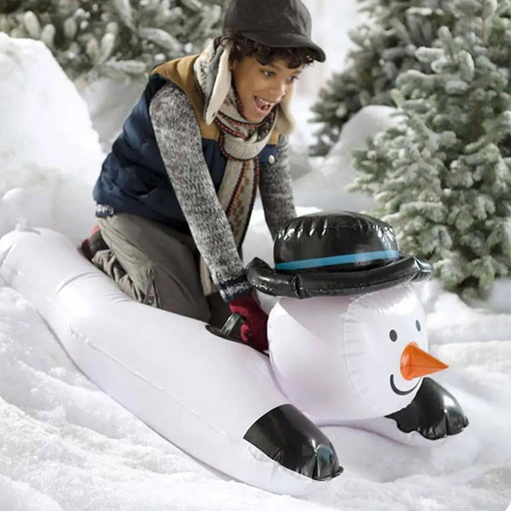 Thickened Snow Sled Inflatable Snow Tube Sled with Handles Winter Snow Sledding Toy for Boys Girls Family Activity