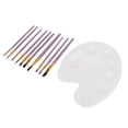thumbnail image 4 of 10Pcs Oil Paint Brushes Poisonless Acid Free Odorless Different Sizes Ergonomic Paint Brush Set with Palette, 4 of 14