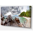 thumbnail image 2 of Exotic Tropical Beach under Blue Sky - Modern Seascape Canvas Artwork, 2 of 3