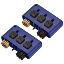 Uxcell 3 in 1 Portable Retractable Dust Groove Cleaner Golf Club Brush Blue 2 Pack