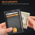 thumbnail image 4 of Hibalala Clip wallet front pocket minimalist leather with RFID blocking clip wallet for men and women, 4 of 5