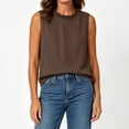 thumbnail image 6 of Zivyakyron Casual Womens Tank Top Ribbed Cotton Linen Summer Sleeveless Woman Tops Loose Classical Plain Clothes, 6 of 7