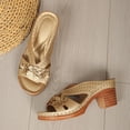 thumbnail image 6 of Women's Sandals Comfortable Ndbuld Women's Fashion Casual Summer Style Solid Color Thick Bottom Hollow One-Strap Thick Heel Slippers, 6 of 9