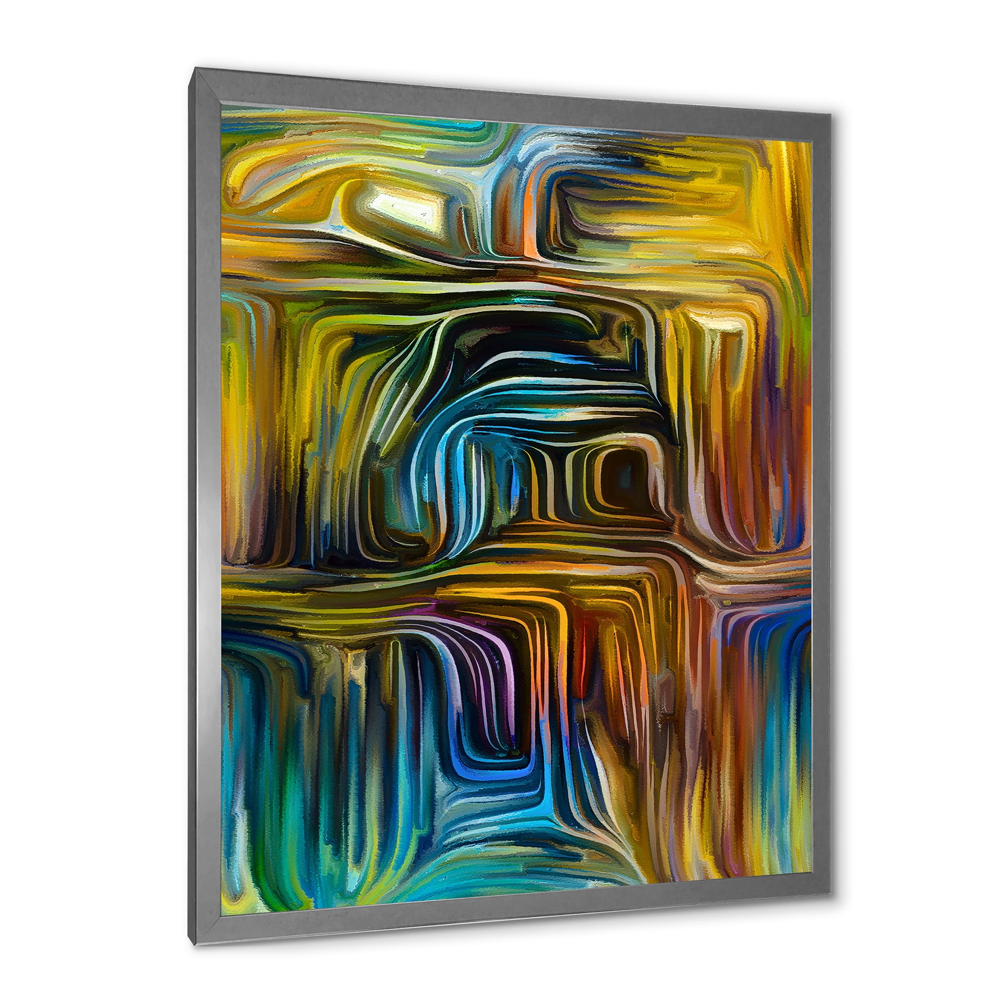 Designart 'Colour Spiral Fusion IV' Modern Framed Art Print