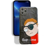 For Apple iPhone – Quirky Cartoon Aesthetic Design – Best Rugged– Shockproof with 360 Protection–Wireless Charging Compatible-Cool Morty