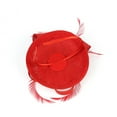 thumbnail image 5 of Tea Party Hats for Women! Comdrip Handmade Women Hair Clip Feather Wedding Casual Fascinator Headpieces Ladies Hats for Tea Party Red One Size, 5 of 8