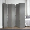 thumbnail image 6 of 108" x 2.5" x 108" Gray Fabric And Wood Double Sided  Screen, 6 of 7