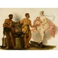 thumbnail image 3 of Heinrich Friedrich Füger 18x14 Black Modern Framed Museum Art Print Titled - Venus in the Forge of Vulcan, 3 of 5