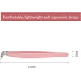 thumbnail image 4 of Lash Tweezers for Eyelash Extensions for Volume and Lighter Mega Volume Fans Professional Precision Stainless Steel Lash Extension Tweezers Curved Boot Angled Tips, 4 of 7