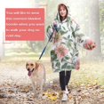 thumbnail image 4 of Wearable Oversized Blanket,Pioneer Flower Floral Print Pattern Wearable Blanket Hoodie for Adults,Cozy Hooded Blankets with Super Pockets,Super Warm Fuzzy Pullover for Women & Men, 4 of 6