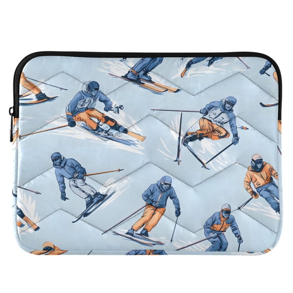 ALAZA Skiers Skiing Pattern Laptop Sleeve Case for 13-14 Inch Computer Cover Bag Medium