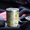 thumbnail image 5 of 30oz Pioneer Flower Floral Print Pattern Tumbler, Double Wall Vacuum Insulated Cup, BPA-Free Leak Proof Lid & Reusable Straws, Hot 12h, Cold 34h, 5 of 6