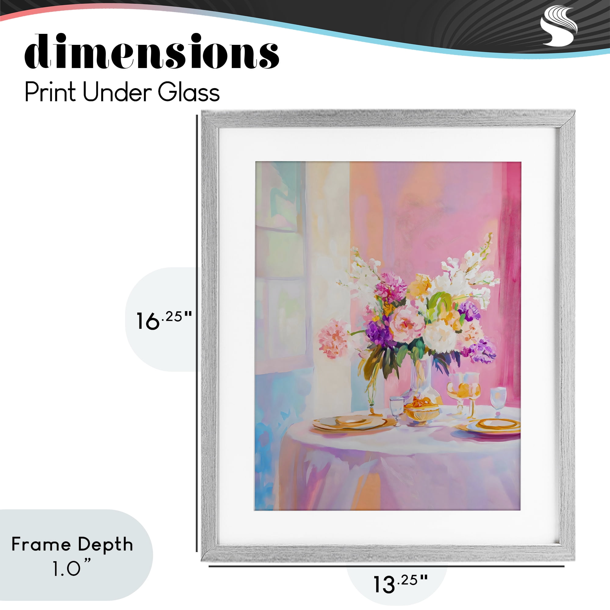 Stupell Industries Pink Brunch with Romantic Bouquet Gray Framed Print Under Glass, design by The Prints Vibe