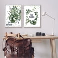 thumbnail image 2 of Stupell Industries Be Bold & Brave Quote Botanical Watercolor Monstera Leaves Gray Framed Art Print Wall Art Set of 2, 24x30, by Valerie Wieners, 2 of 5
