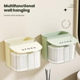 thumbnail image 4 of Wall Mounted Storage Box Dustproof Cotton Pad Dispenser Large Capacity Cotton Swab Holder, 4 of 5