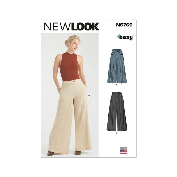New Look Sewing Pattern 6769 - Misses' and Misses' Petite Pants, Size: A (10-12-14-16-18-20-22)