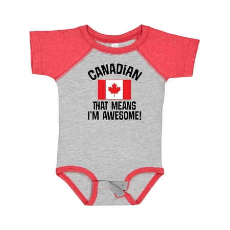 

Inktastic Canada Flag Awesome Canadian Gift Baby Boy or Baby Girl Bodysuit