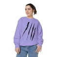 thumbnail image 5 of Effete Feline Claw Marks Scratch Unisex Garment-Dyed Sweatshirt, 5 of 8