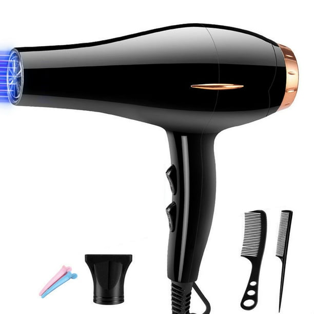 Secador de pelo profesional con motor ac, tecnología cerámica, negro Ormromra
