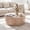 Travertine, variant on CasaGlajore 34.5" Round Travertine Coffee Table, Drum Coffee Table for Living Room