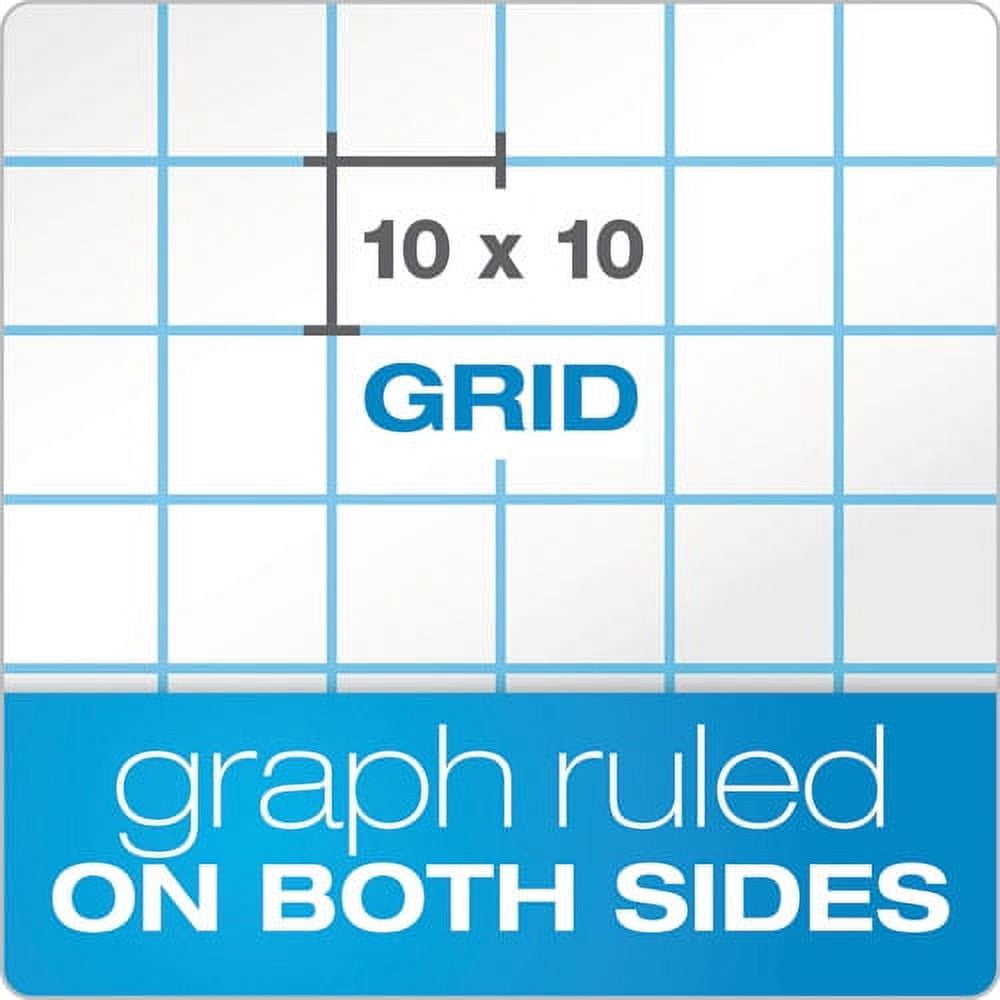 "Cross Section Pads, Cross-Section Quadrille Rule (10 Sq/in, 1 Sq/in), 50 White 8.5 X 11 Sheets | Bundle of 2 Pads"