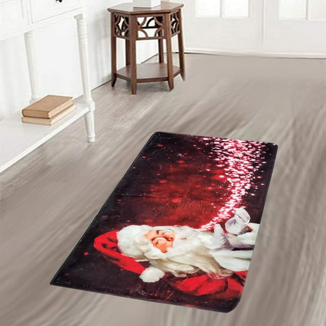 LSLJS Rugs, Christmas Washable Rug Non-Slip Living Room Underlay Carpet Indoor 40X120Cm, Christmas Decorations