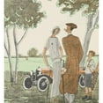 thumbnail image 2 of Anonymous 20x21 Gold Ornate Framed and Double Matted Museum Art Print Titled - Gazette Du Bon Tone, 1922 - No. 9: P. 268: Citroen and Sports. (1922), 2 of 4