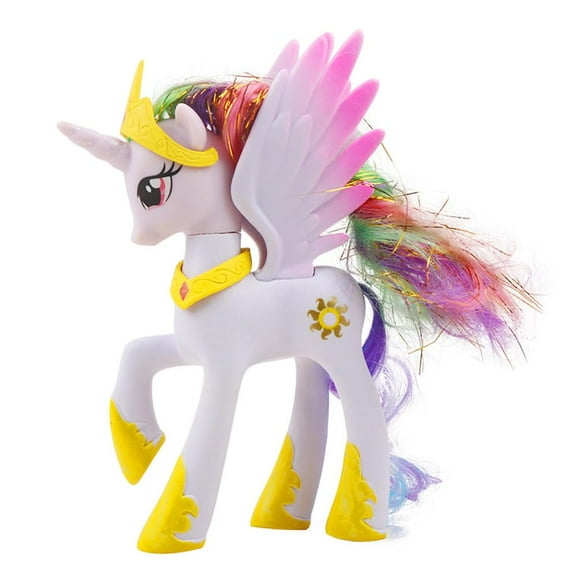Caballo pequeño princesa Celestia juguete amistad película personaje característico 14Cm muñeco de acción modelo de figura de juguete para niñas