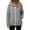 01-Gray, variant on Women's Waterproof Sun Protection Hooded Jacket, Solid Color Drawstring Windbreaker for Outdoor Casual Wear, S-XXL