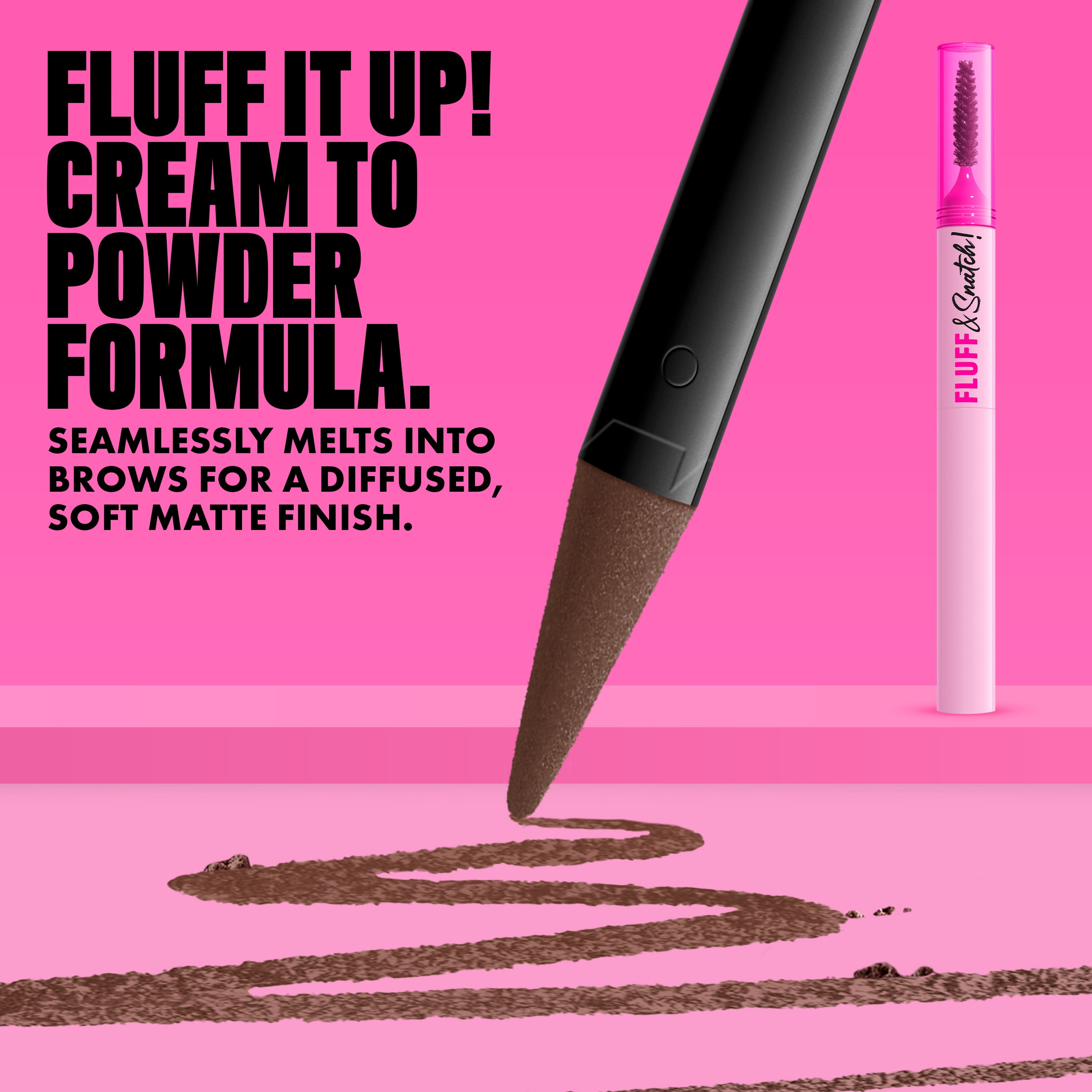 NYX Professional Makeup Fluff & Snatch Eyebrow Pencil, Eyebrow Powder Pen, Ash Brown, 0.04 oz