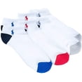 thumbnail image 2 of Polo Ralph Lauren Mens 6 Pack Peds Socks WHITE, 2 of 4