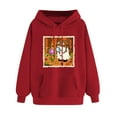 thumbnail image 4 of Guieoi Jackets for Women Clearance under $10.00 Women's Fashion Sportswear Hooded 2025 And Winter Clothing Long Sleeved Hooded Sweatshirt Sweatshirt Red Black*Friday/Cyber*Monday Clearance, 4 of 6