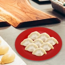 NICEXMAS Red Reusable Plastic Plates mine 4pcs