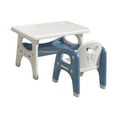 thumbnail image 4 of DOLITY Kids Drawing Table and Chair Set Child Desk and Chair Set for Indoor Reading Blue Gray, 4 of 9