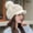 white, variant on Women Girl Winter Thick Head Warmer Plush Hat Peaked Cap Visors Cap Duck Tongue Cap KHAKI