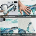 thumbnail image 6 of Sea Turtle Bathroom Rug Nautical Turtle Non Slip Bath Mat with Underwater Seashell Bathroom Accessories 16"X24'', 6 of 8
