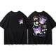 thumbnail image 1 of Camisetas Kawaii Sanrio Kuromi Pochacco Cinnamoroll My Melody Harajuku para mujer, camiseta Ullzang con gráfico de Anime, camiseta Y2K para mujerBlack-Kuromi, 1 of 5