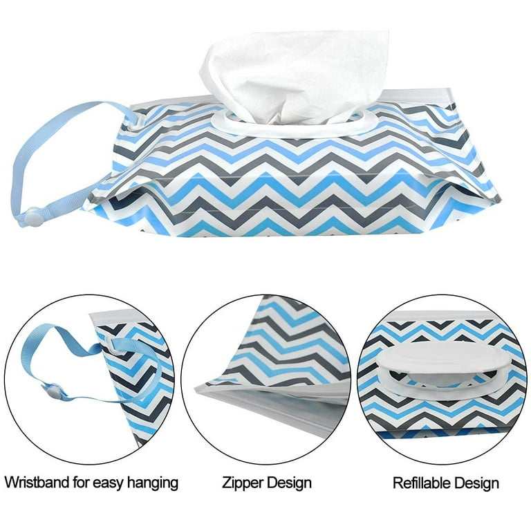 Popolic Pack Baby Wipes Dispenser Bag, Refillable Travel Wipe