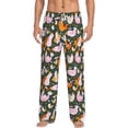 thumbnail image 2 of Picia Roosters and Chicks Mens Soft Woven Cotton Elastic Waistband Sleep Pajama Pant Lounge Sleep Pant With Pockets And Drawstring-Large, 2 of 9