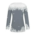 thumbnail image 3 of Patlollav Christmas Blouses,Womens Fashionable V-Neck Long Sleeve Button Tops, 3 of 7