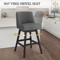thumbnail image 3 of Dycanpo 30''H Swivel Bar Stools Set of 2 with Back Linen Fabric for Home Kitchen Island, Grey, 3 of 8