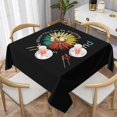 thumbnail image 1 of Be Kind Sunflower Square Tablecloth Black, Stain & Wrinkle Resistant, Washable Polyester Table Cloth Funny for Holiday, Buffet Parties, and Wedding(Be Kind Sunflower), 1 of 1