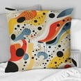 thumbnail image 2 of Designart "Matrix of Lichtenstein Style Lines in Red Pop Art" Abstract Printed Throw Pillow, 2 of 5