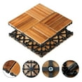 thumbnail image 5 of IVV 27 Pack Interlocking Deck Tiles, Outdoor Waterproof Patio Flooring Tiles, Premium Natural Pine Construction, for Balcony, Backyard, Indoor and Outdoor Use (Natural), 5 of 9