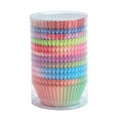 thumbnail image 2 of LINMOUA Bright Rainbow Standard Cupcake Liners Solid Colorful Paper Baking Cups 300-Count (6 Colors), 2 of 9