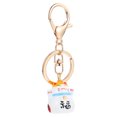 thumbnail image 1 of EeaseCA Luck Cat Key Ring Pendant Unique Cat Hanging Decor Bell Cat Keychain Pendant, 1 of 7