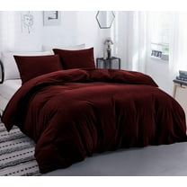 DNG Creations 1 Piece Duvet Cover with Zipper & Corner Ties - 100% Egytian Cotton, 800 Theads Count ( Oversized Queen - Solid Wine )