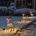thumbnail image 3 of Dvkptbk 12 inch Christmas Deer Light Decor, Glittering Deer with Strip Lights, Pre-lit Christmas Reindeer LED Lights for Christmas Outdoor Patio Yard Garden Decoration, 3 of 5