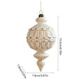 thumbnail image 3 of Savings Week karymi White Christmas Ornament Balls 6.1x3.07x3.07 Inch Plastic Christmas Tree Decorations with Hanging Loop Christmas Party Favors Savings Week, 3 of 6